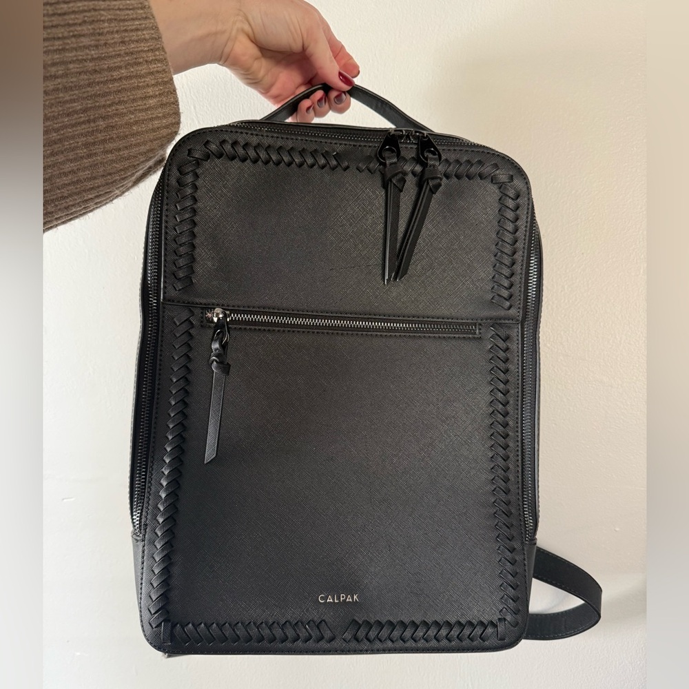 Calpak Black Women’s Backpack with Braided Detail